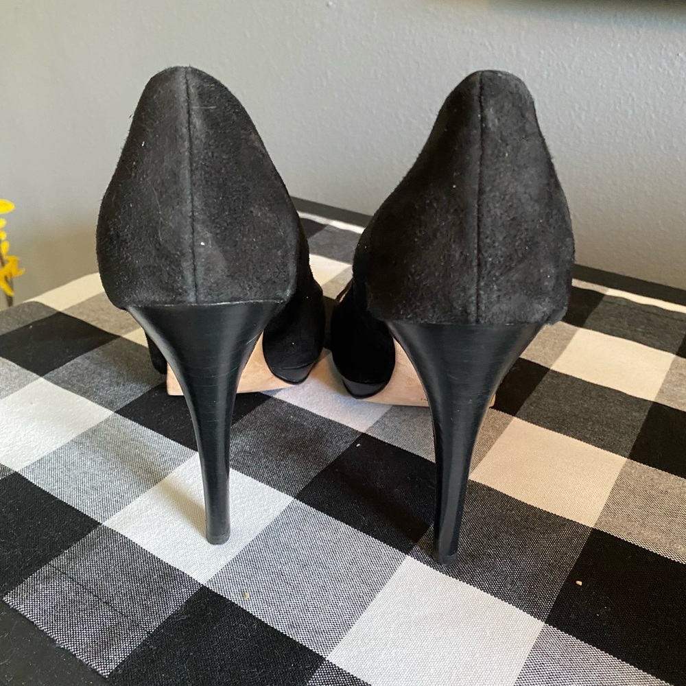 Cole Haan Black Suede High Heels - Picture 8 of 9